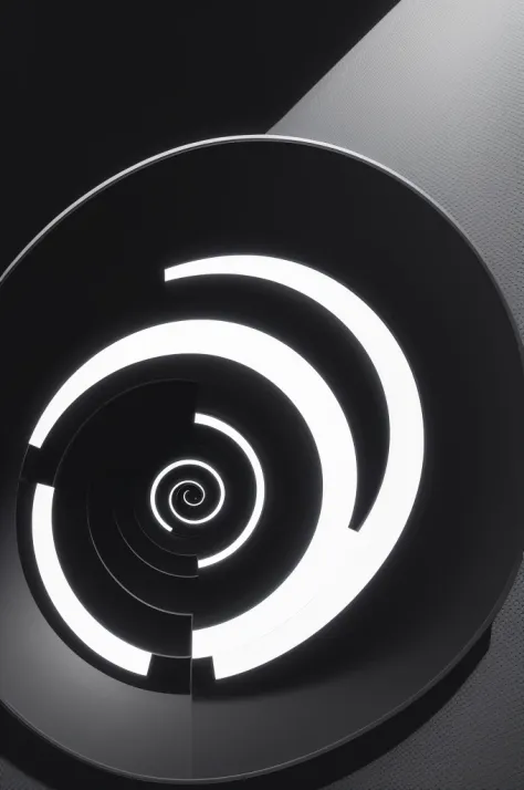 Vertical spiral for logo, black color white background