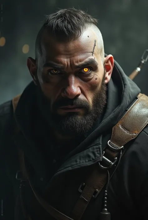 Big man One eye lost, one eye not lost