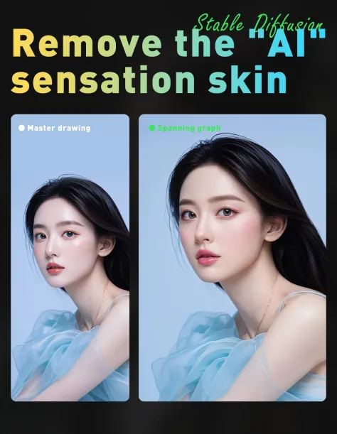 “AI” textured skin with one click
