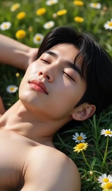 Sunny flower field lazy afternoon🌼