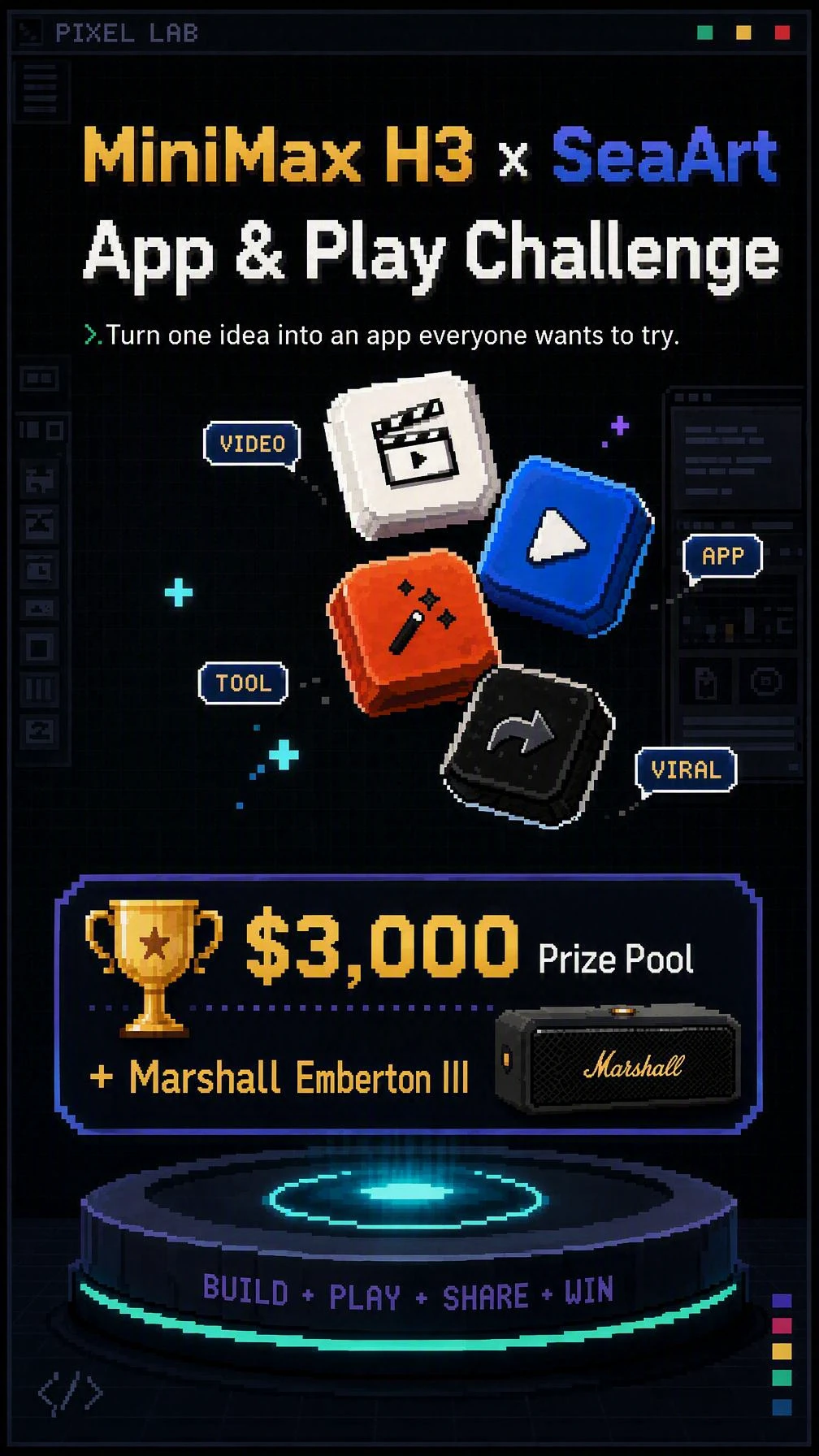 $3,000 奖励池